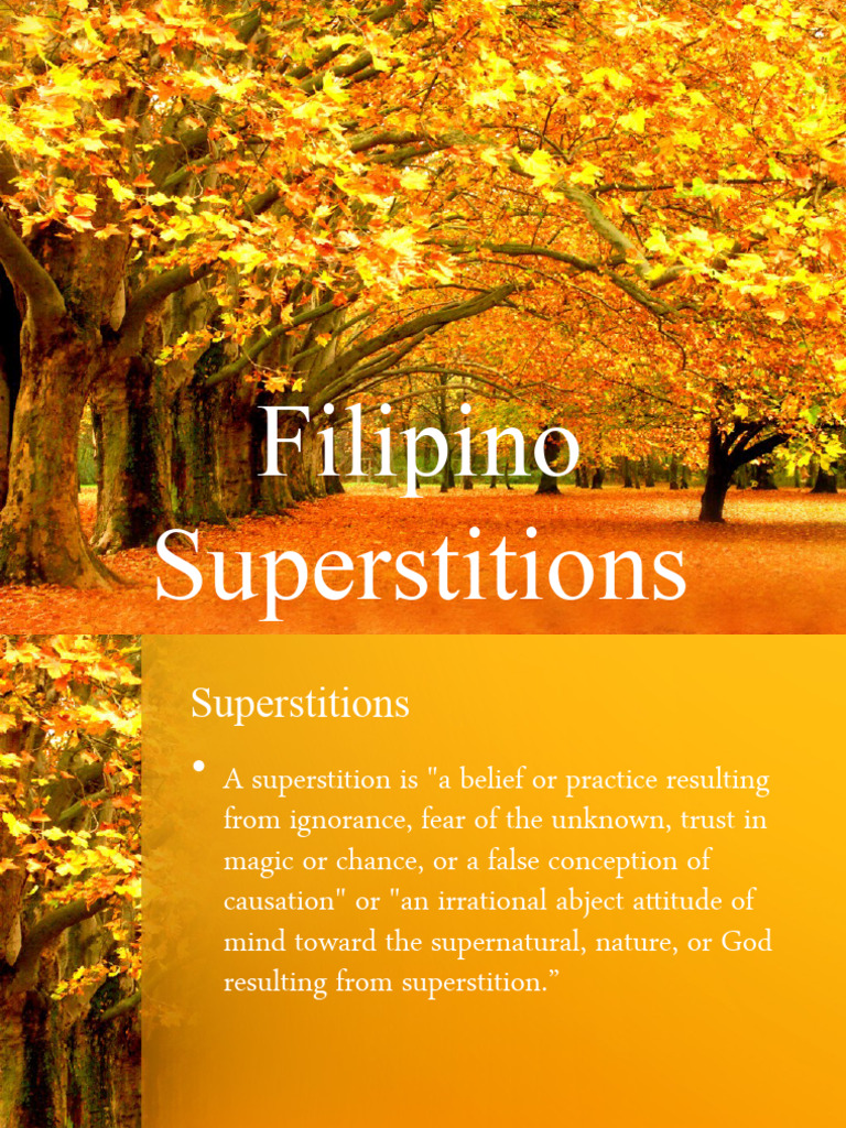 Philippine superstitions pdf superstitions psychology