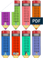 Tabla de X Lapiz