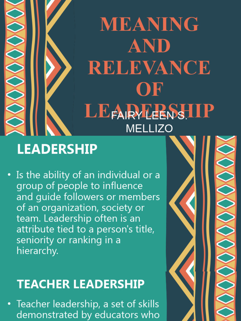 Importance of Teacher Leadership | PDF | Teachers | Leadership