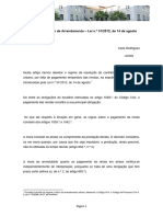 A Resolução Do Contrato de Arrendamento - Lei N.º 31 2012, de 14 de Agosto