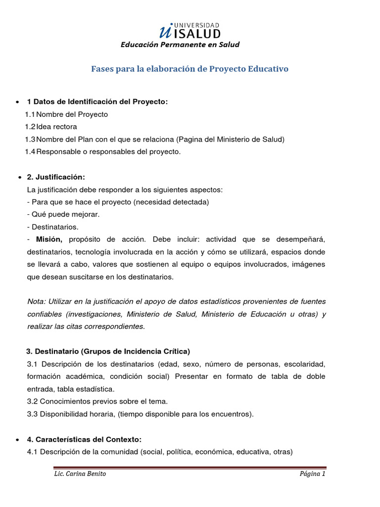 Fases de un Proyecto Educativo | PDF | Evaluación | Modificación de ...