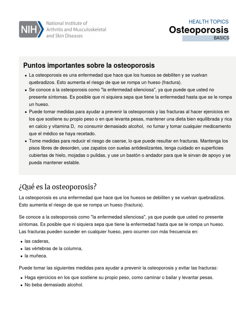 Guía Completa sobre Osteoporosis | PDF | Osteoporosis | Hueso