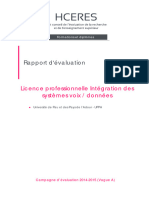 Rapport D'évaluation: Licence Professionnelle Intégration Des Systèmes Voix / Données