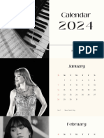 Copia de Calendario 2024 Taylor Blanco y Negro