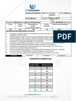 Algoritmos Lógica de Programação - Avaliacao bim1 2023-2 Gabarito