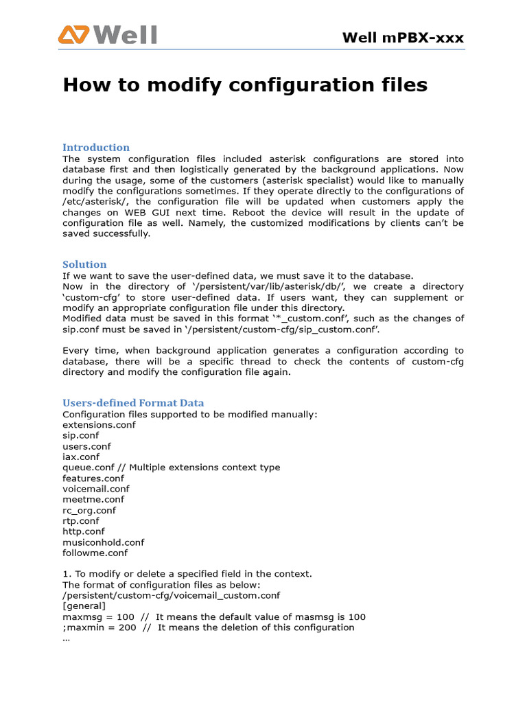 MPBX How To Modify Configuration Files PDF Computer File Databases