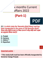 Last 6 Months Current Affairs (Part 1&2)