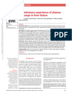 A preliminary experience of plasma exchange in liver failure