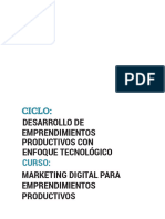 CURSO 2. Marketing Digital Para Emprendimientos Productivos