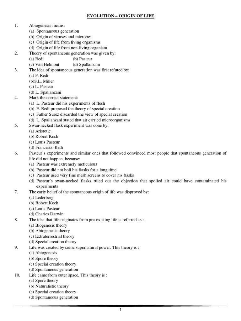 Notes Chapter 808 | PDF | Abiogenesis | Life
