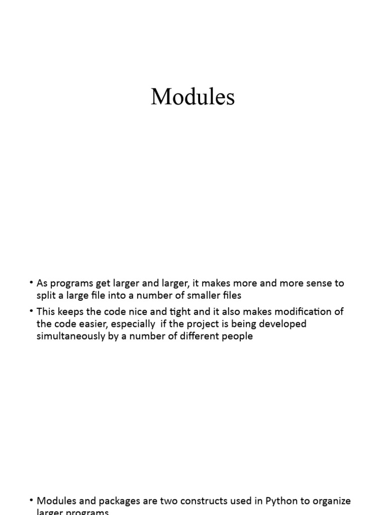 Python Modules | Download Free PDF | Namespace | Modular Programming