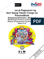 A Grade 11 M3 Pagbasa at Pagsusuri Sa Ibat Ibang Teksto Tungo Sa Pananaliksik