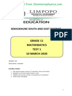 Term 1 Test Maths GRD 11 2020 Final