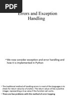 Exceptions and Error Trapping in Python (Autosaved)