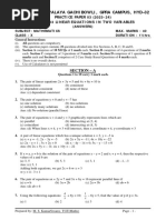 Maths Class X Chapter 03 Linear Equations in Two Variables Practice Paper 03 Answers 1