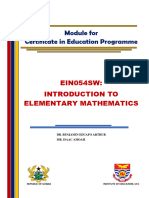Ein 054 - Introduction To Elementary Mathematics