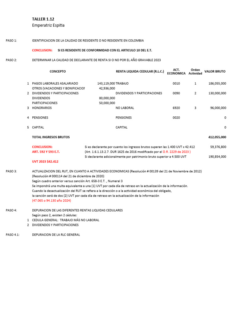 Declaración de Renta 2023 en Colombia | PDF | Impuestos | Servicios ...