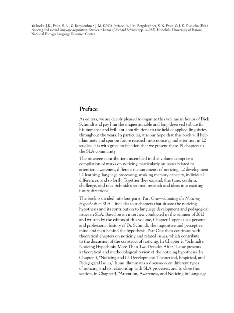 Attention, Awareness, and Individual Differences in Language Learning ...
