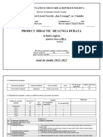 Proiect Didactic de Lungă Durată: Instituţia Publică Liceul Teoretic Ion Creangă", Or. Cimişlia