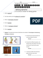 Homologous and Analgous Structures