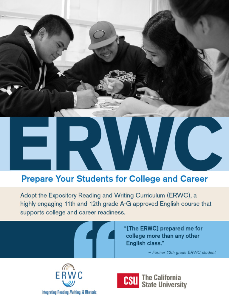 ERWC-Information-Sheet | PDF | Curriculum | Teachers