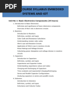 Diploma Course Syllabus Embedded Systems and IoT