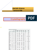 Materials Science Lecture #3b - Crystallography