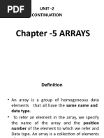 Chapter - 5 Arrays