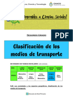 Clasificación de Los Medios de Transporte - 2° Grado