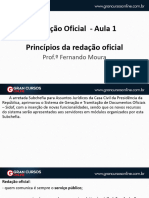 Redação Oficial - Aula 1 Princípios Da Redação Oficial: Prof.º Fernando Moura