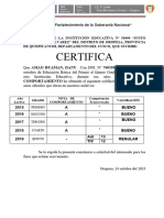 CERTICADOS DE CONDUCTA Tranversales