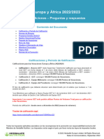 Vacaciones Europa y África 2022/2023: Términos y Condiciones - Preguntas y Respuestas