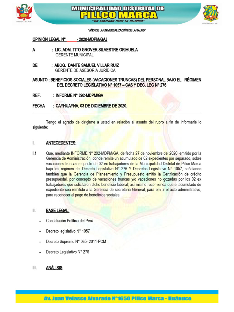 Vacaciones Truncas y Beneficios Laborales | PDF | Derecho laboral | Salario