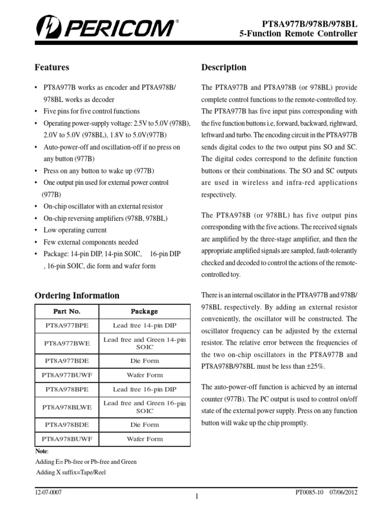 5-Function Remote Controller Guide | PDF | Amplifier | Electronic ...