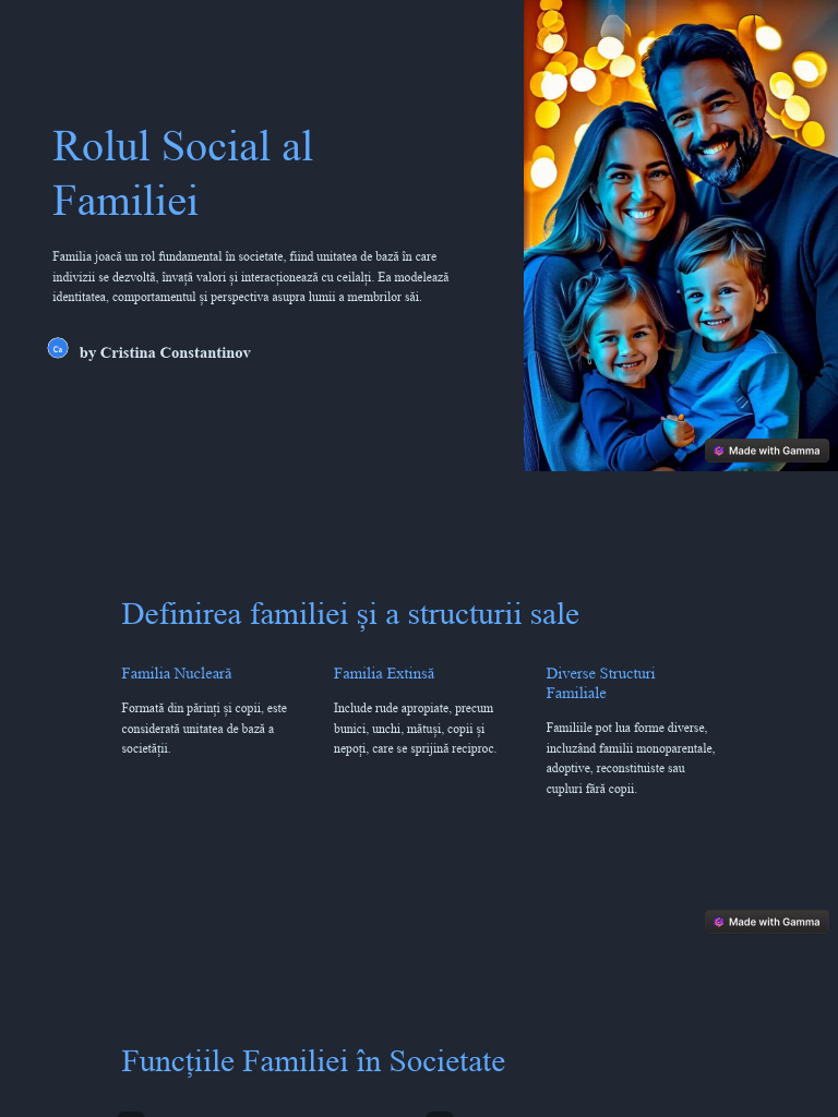 Rolul Familiei | PDF