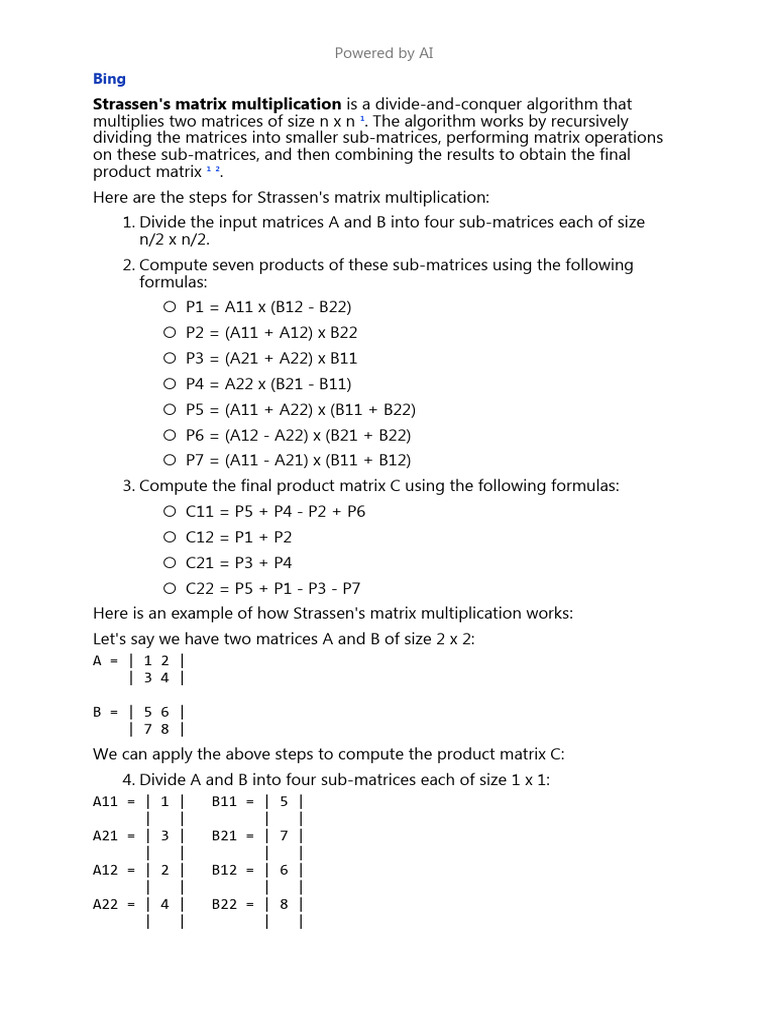 Answer algo3 | PDF | Matrix (Mathematics) | Applied Mathematics