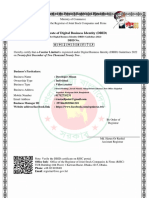 DBID Certificate of Digital