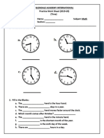 Practice Worksheet Time