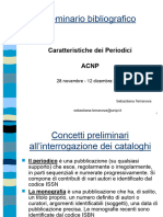 Seminario Bibliografico 2023-2024 - Caratteristiche Dei Periodici - ACNP Part 1