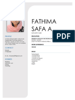 Fathima Safa A: Profile