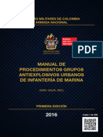 Manual de Procedimientos Grupos Antiexplosivos Urbanos I.m.........