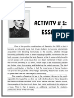 Activity 1 Essay (RIZL111)