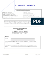 Flow Rate Linearity Report