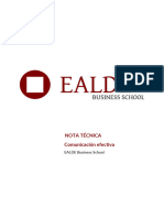 Nota Técnica Comunicación Efectiva: EALDE Business School