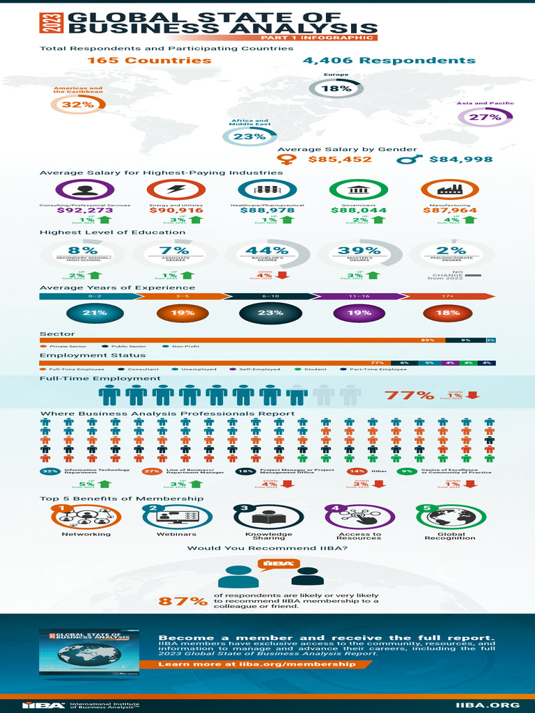 2023 Global State of Business Analysis Infographic | PDF | Employment ...