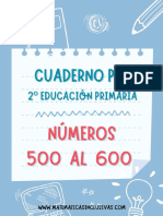 CUADERNO NUMEROS DEL 500 AL 600 - 2 CURSO EDUCACION PRIMARIA