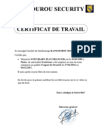 Attestation de Travail