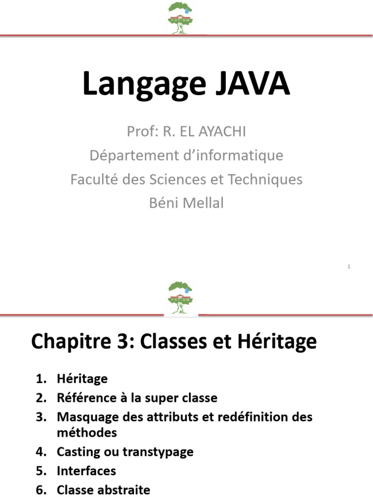 Héritage et Classes en Java | PDF