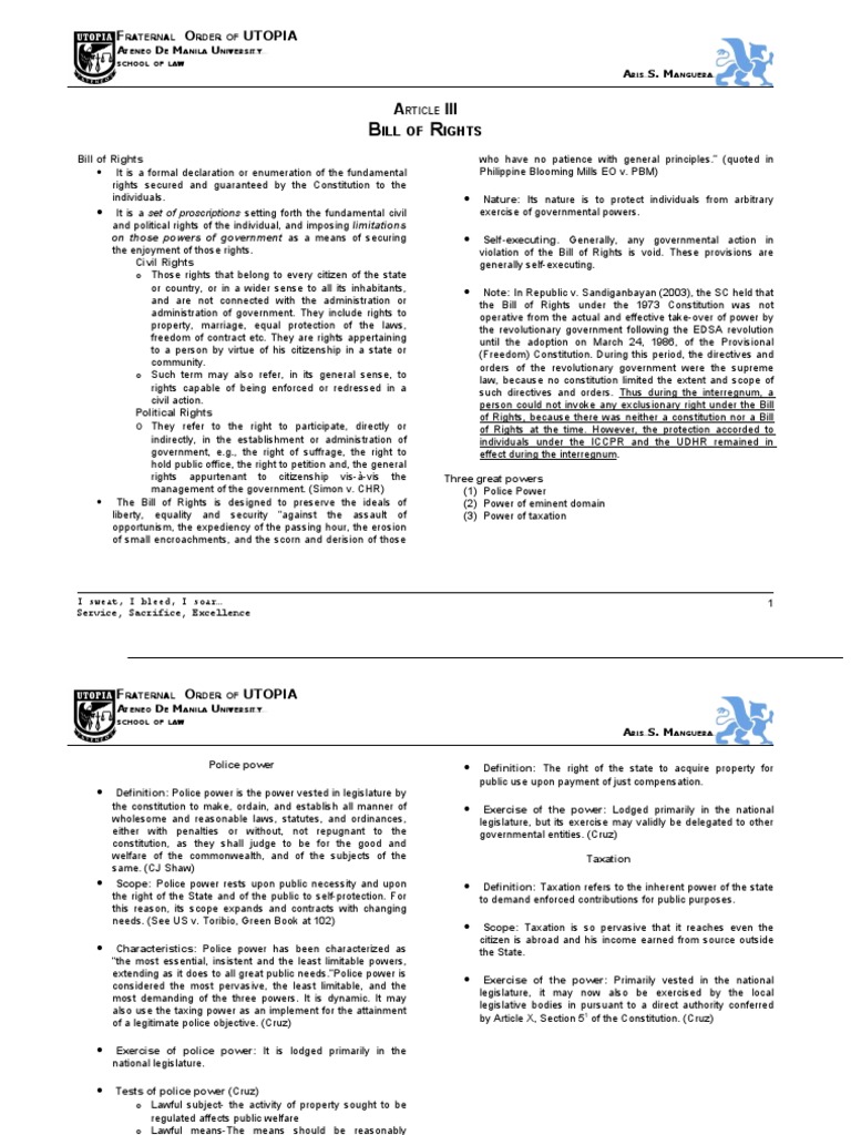 Bill of Rights and Government Powers | PDF | Search And Seizure | Due ...