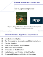 Mathematics of Management c1 (Algebra Expression)